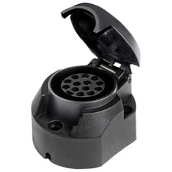 AMiO 03219 Towbar Socket 12 13 black caravans with lid