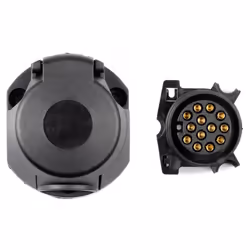 AMiO 03219 Towbar Socket 12 13 black caravans with lid