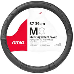 AMiO SWC-48 03551 Steering wheel cover black 37-39 Leather