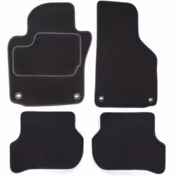 Floor mat set; CUSTOPOL; Textile Front and Rear 4 black Tailored; for AUDI