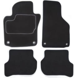 CUSTOPOL AUD224C Floor mat set Textile Front and Rear 4 black Tailored