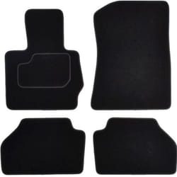 CUSTOPOL BM258C Floor mat set Textile Front and Rear 4 black Tailored