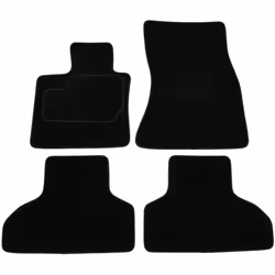 Floor mat set; CUSTOPOL; Textile Front and Rear 4 black Tailored; for BMW