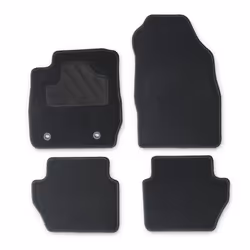 CUSTOPOL FOR89C Floor mat set Textile Front and Rear 4 black Tailored FORD: FIESTA 6