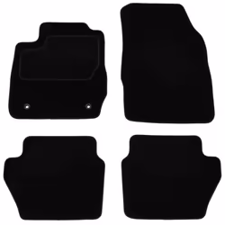 Floor mat set; CUSTOPOL; Textile Front and Rear 4 black Tailored; for FORD