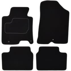 CUSTOPOL KIA75C Floor mat set Textile Front and Rear 4 black Tailored KIA: cee‘d I Estate, cee‘d II Hatchback
