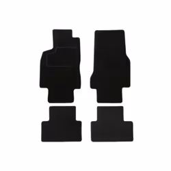 Floor mat set; CUSTOPOL; Textile Front and Rear 4 black Tailored; for MERCEDES-BENZ