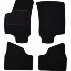Floor mat set; CUSTOPOL; Textile Front and Rear 4 black Tailored; for OPEL