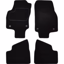 Floor mat set; CUSTOPOL; Textile Front and Rear 4 black Tailored; for OPEL