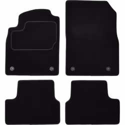 Floor mat set; CUSTOPOL; Textile Front and Rear 4 black Tailored; for CHEVROLET, OPEL