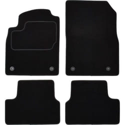 CUSTOPOL OPL95C Floor mat set Textile Front and Rear 4 black Tailored