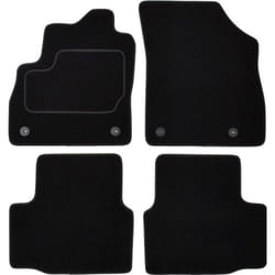 CUSTOPOL OPL97C Floor mat set Textile Front and Rear 4 black Tailored