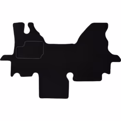 Floor mat set; CUSTOPOL; Textile Front and Rear 4 black Tailored; for RENAULT
