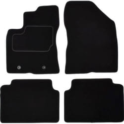 CUSTOPOL TOY45C Floor mat set Textile Front and Rear 4 black Tailored TOYOTA: Avensis III Saloon