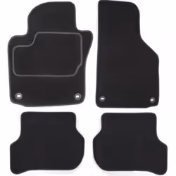 Floor mat set; CUSTOPOL; Textile Front and Rear 4 black Tailored; for TOYOTA