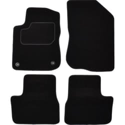 CUSTOPOL PGT300C Floor mat set Textile Front and Rear 4 black Tailored PEUGEOT: 2008 Estate