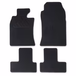 Floor mat set; CUSTOPOL; Textile Front and Rear 4 black Tailored; for MINI