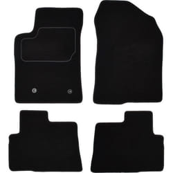 CUSTOPOL TOY150C Floor mat set Textile Front and Rear 4 black Tailored
