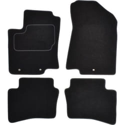 CUSTOPOL KIA220C Floor mat set Textile Front and Rear 4 black Tailored KIA: RIO 3