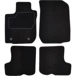 CUSTOPOL DAC75C Floor mat set Textile Front and Rear 4 black Tailored DACIA: SANDERO 2