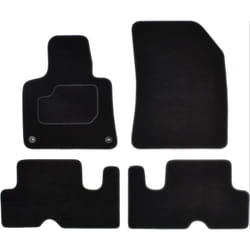 CUSTOPOL CIT130C Floor mat set Textile Front and Rear 4 black Tailored CITROËN: C4 Grand Picasso 2