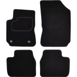 CUSTOPOL CIT142C Floor mat set Textile Front and Rear 4 black Tailored CITROËN: C4 II Cactus