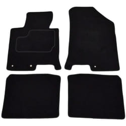 CUSTOPOL HYU90C Floor mat set Textile Front and Rear 4 black Tailored