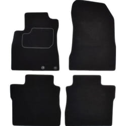 CUSTOPOL NIS112C Floor mat set Textile Front and Rear 4 black Tailored NISSAN: Note II Hatchback