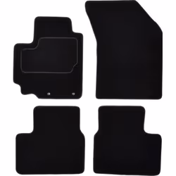 Floor mat set; CUSTOPOL; Textile Front and Rear 4 black Tailored; for SUZUKI