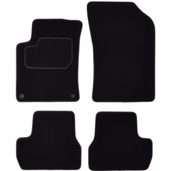 Floor mat set; CUSTOPOL; Textile Front and Rear 4 grey Tailored; for CITROËN