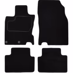 Floor mat set; CUSTOPOL; Textile Front and Rear 4 grey Tailored; for NISSAN