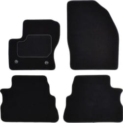 CUSTOPOL FOR215C Floor mat set Textile Front and Rear 4 black Tailored FORD: KUGA 2