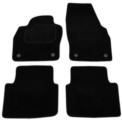 CUSTOPOL SKO135C Floor mat set Textile Front and Rear 4 black Tailored