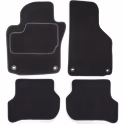 Floor mat set; CUSTOPOL; Velours Front and Rear 4 black Tailored; for VOLVO