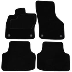 CUSTOPOL SKO86C Floor mat set Textile Front and Rear 4 black Tailored SKODA: Octavia IV Saloon
