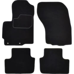 CUSTOPOL MIT15C Floor mat set Textile Front and Rear 4 black Tailored
