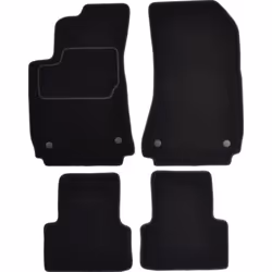Floor mat set; CUSTOPOL; Textile Front and Rear 4 black Tailored; for ALFA ROMEO