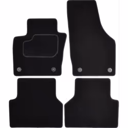 Floor mat set; CUSTOPOL; Textile Front and Rear 4 grey Tailored; for AUDI
