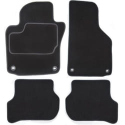 CUSTOPOL AUD232C Floor mat set Textile Front and Rear 4 black Tailored