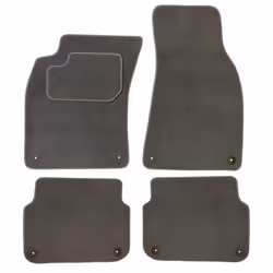 Floor mat set; CUSTOPOL; Textile Front and Rear 4 grey Tailored; for AUDI