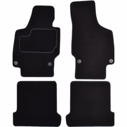 Floor mat set; CUSTOPOL; Textile Front and Rear 4 grey Tailored; for AUDI
