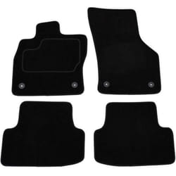CUSTOPOL AUD94C Floor mat set Textile Front and Rear 4 black Tailored