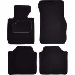 Floor mat set; CUSTOPOL; Textile Front and Rear 4 black Tailored; for BMW