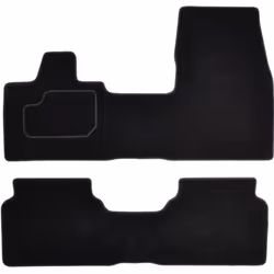 Floor mat set; CUSTOPOL; Textile Front and Rear 2 black Tailored; for BMW