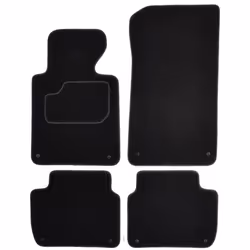 Floor mat set; CUSTOPOL; Textile Front and Rear 4 grey Tailored; for BMW