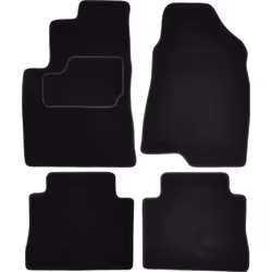 Floor mat set; CUSTOPOL; Textile Front and Rear 4 black Tailored; for CHEVROLET