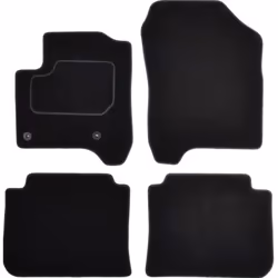 Floor mat set; CUSTOPOL; Textile Front and Rear 4 grey Tailored; for CITROËN