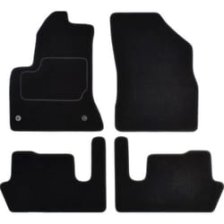 CUSTOPOL CIT125C Floor mat set Textile Front and Rear 4 black Tailored