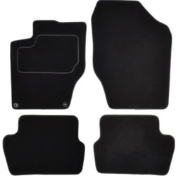 CUSTOPOL CIT225C Floor mat set Textile Front and Rear 4 black Tailored