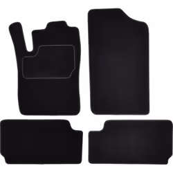 Floor mat set; CUSTOPOL; Textile Front and Rear 4 black Tailored; for CITROËN